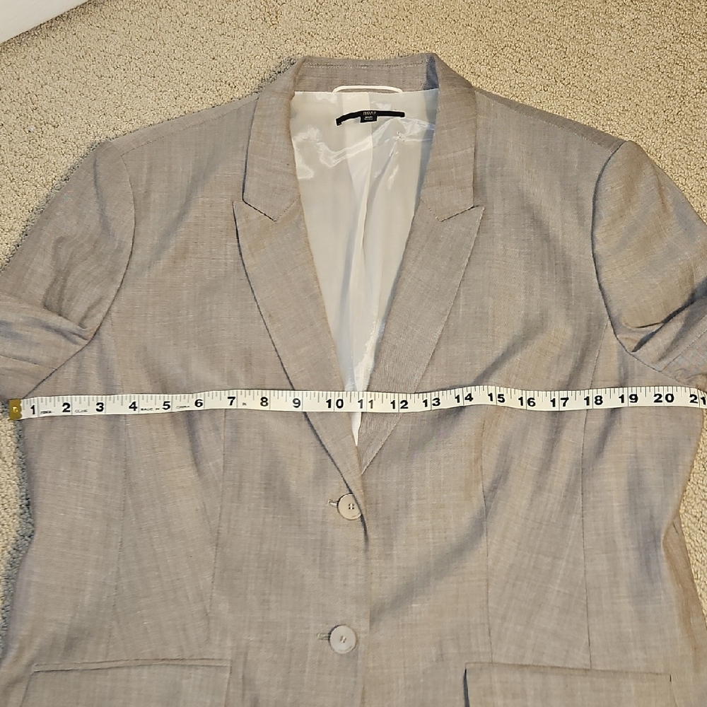 BOSS Hugo Boss Women’s Beige Virgin Wool Blend Blazer Jacket Tailored - Picture 11 of 15